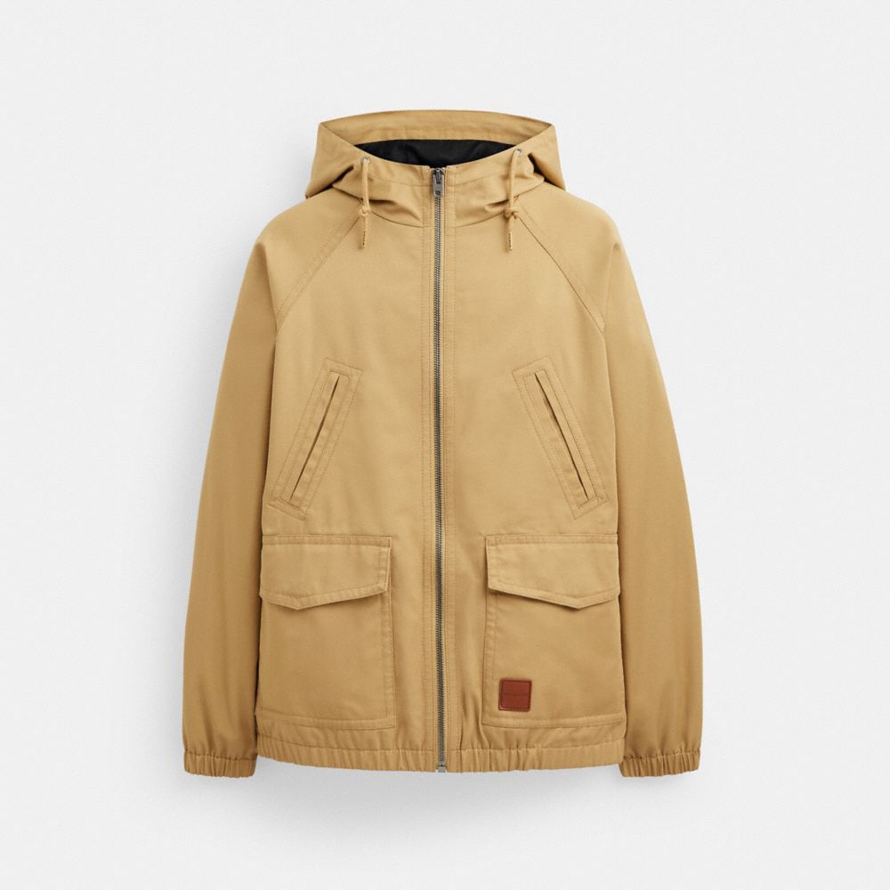 Khaki Coach Lightweight Parka Men Jackets & Outerwear | 6314VAQMH