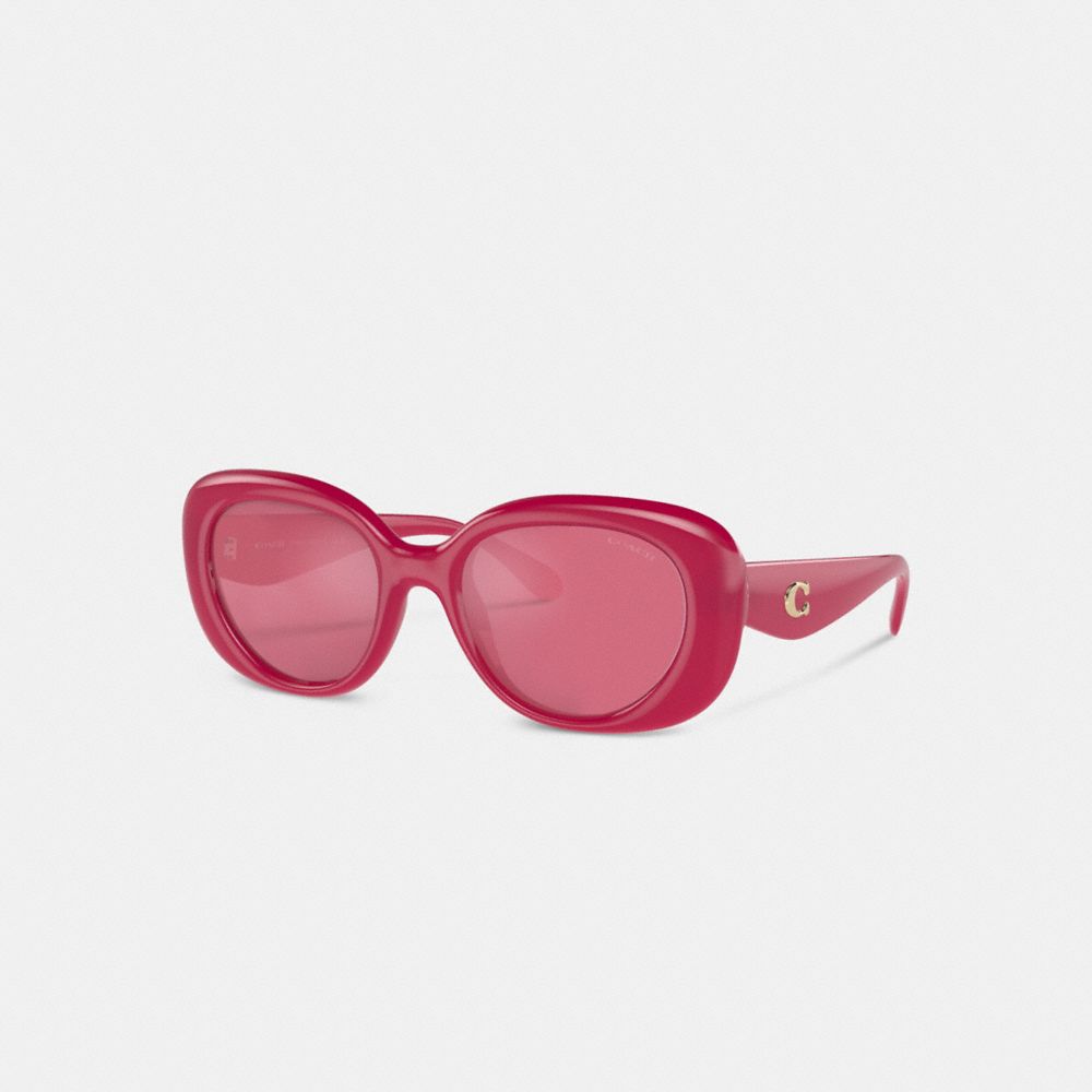 Magenta Coach Pillow Tabby Round Sunglasses Women Eyewear | 3795NQMHP