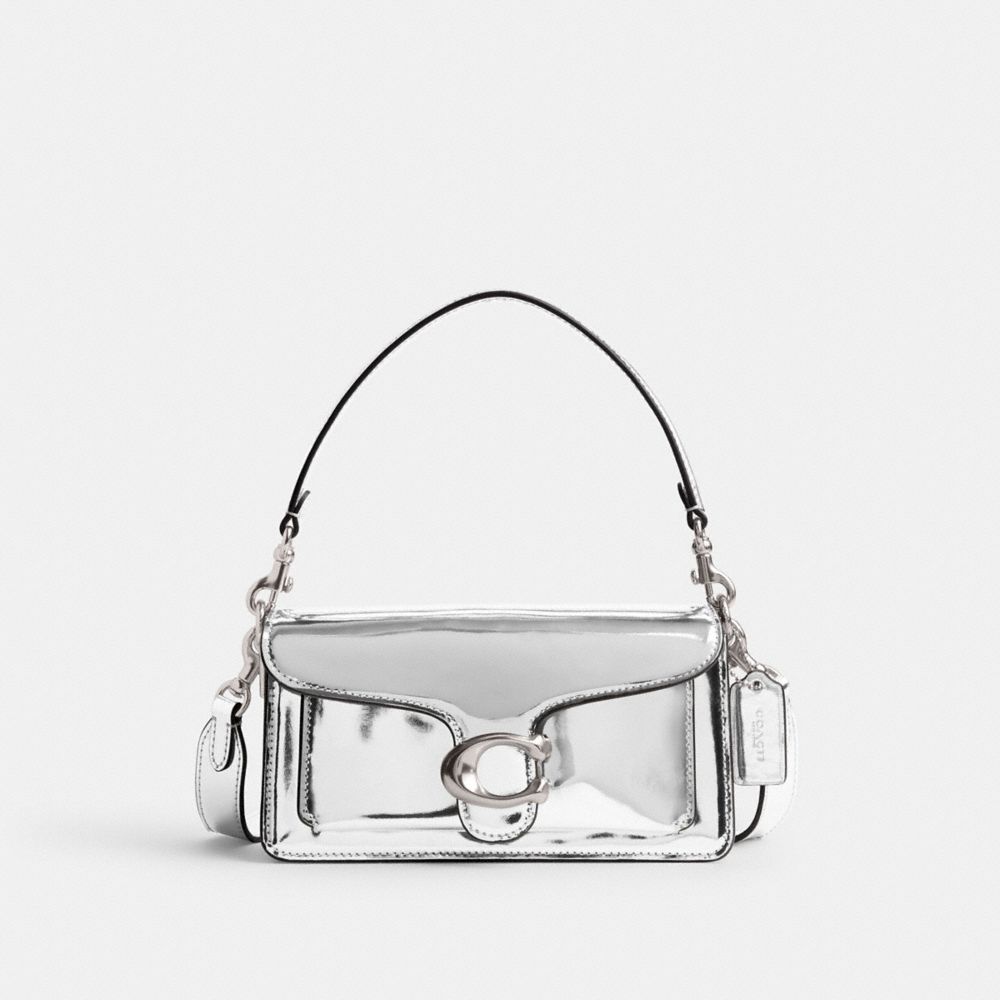 Metal / Silver / Silver Coach Tabby Shoulder Bag 20 In Metallic Women Shoulder Bags & Hobos | 5902XFVNM