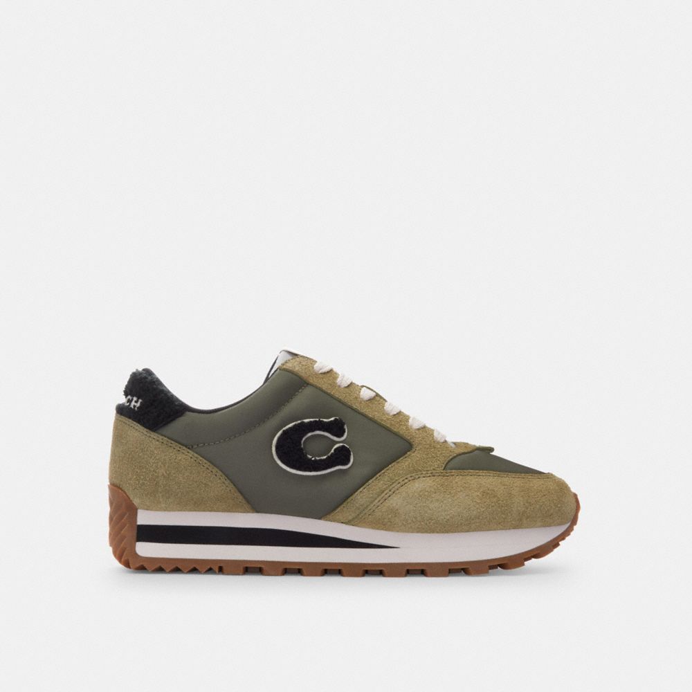 Moss/Army Green Coach Runner Women Sneakers | 7061KJLDH