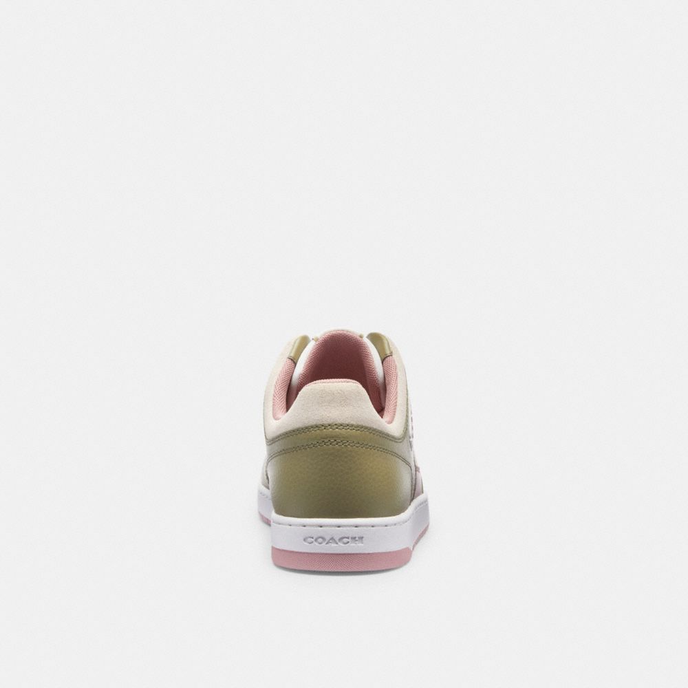 Moss/Light Rose Coach C201 Low Top Women Sneakers | 2387YKFMC