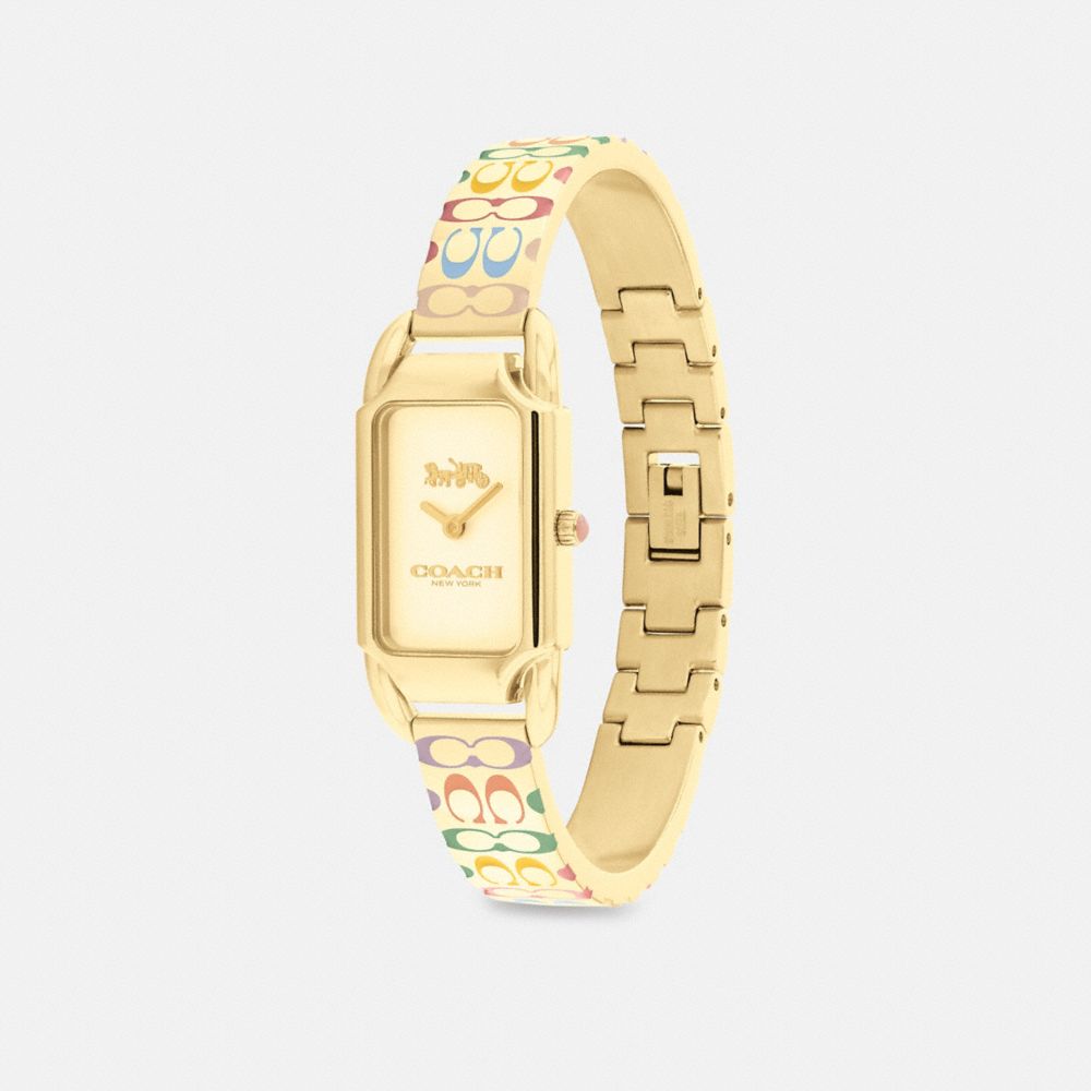 Multicolor / Gold Coach Cadie Watch, 17.5 Mm X 28.5 Mm Women Watches | 0329CYRPL