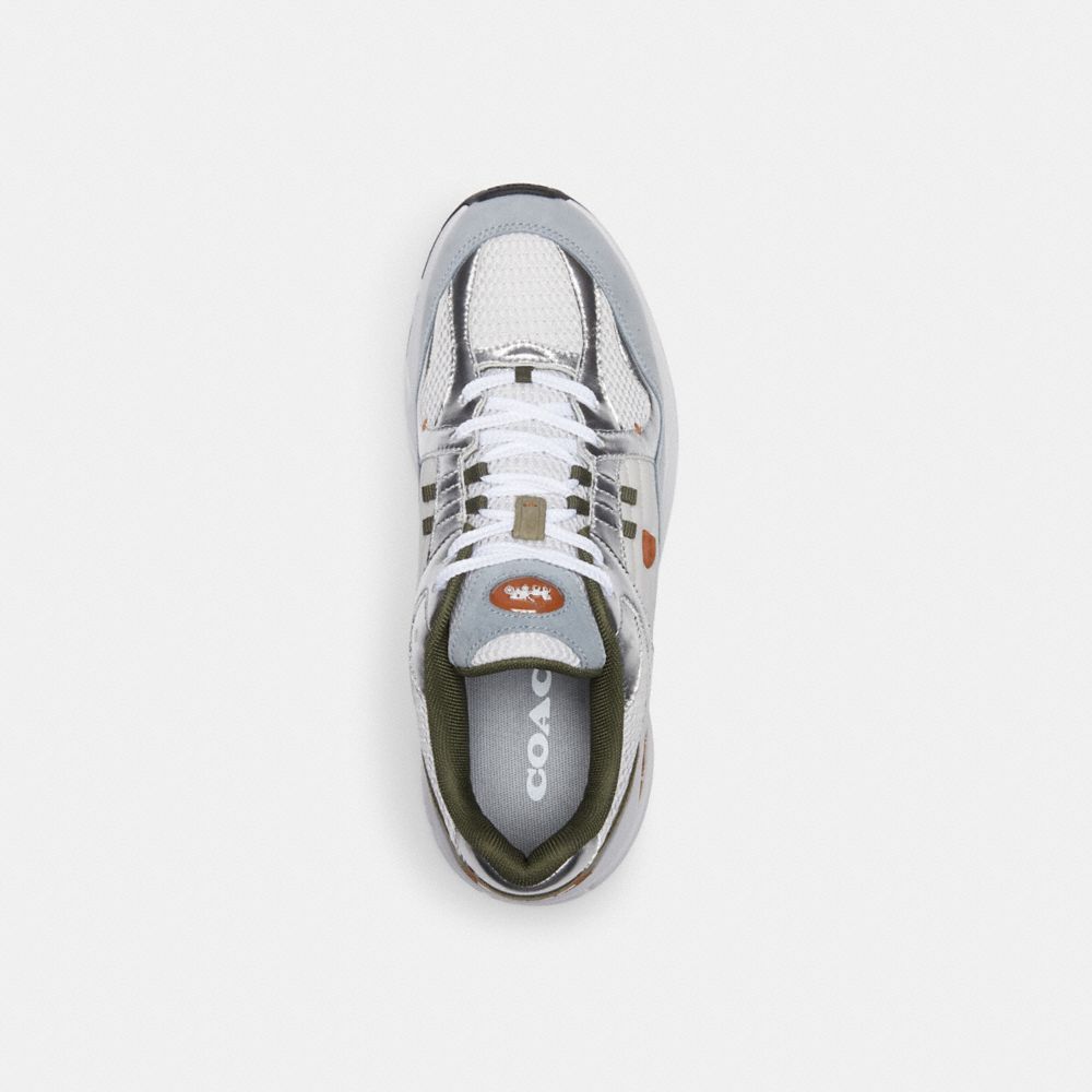 Optic White/Grey Coach C301 Women Sneakers | 4295CMQYK