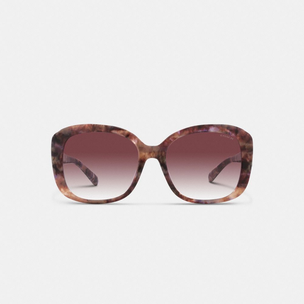 Purple Coach Signature Oversized Square Sunglasses Women Eyewear | 3270QPAOV