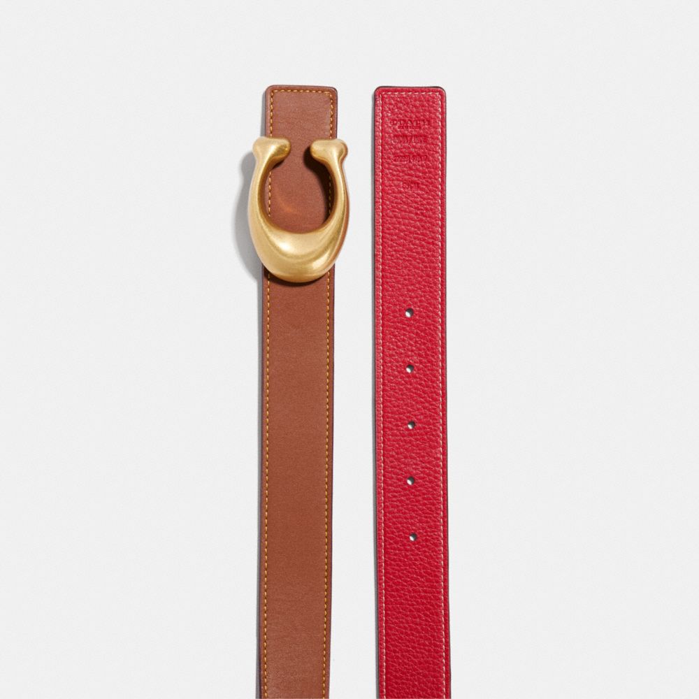 Red Coach C Hardware Reversible Belt, 32 Mm Women Belts | 3065YPTMC