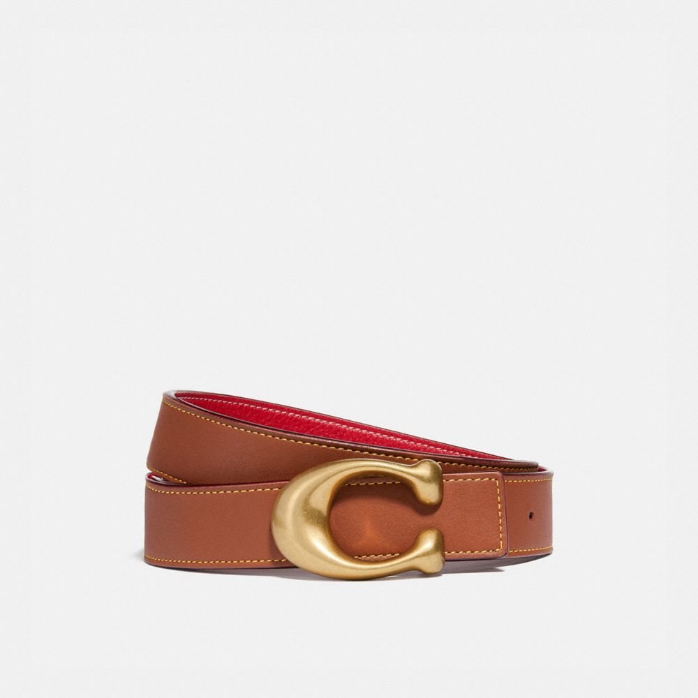 Red Coach C Hardware Reversible Belt, 32 Mm Women Belts | 3065YPTMC