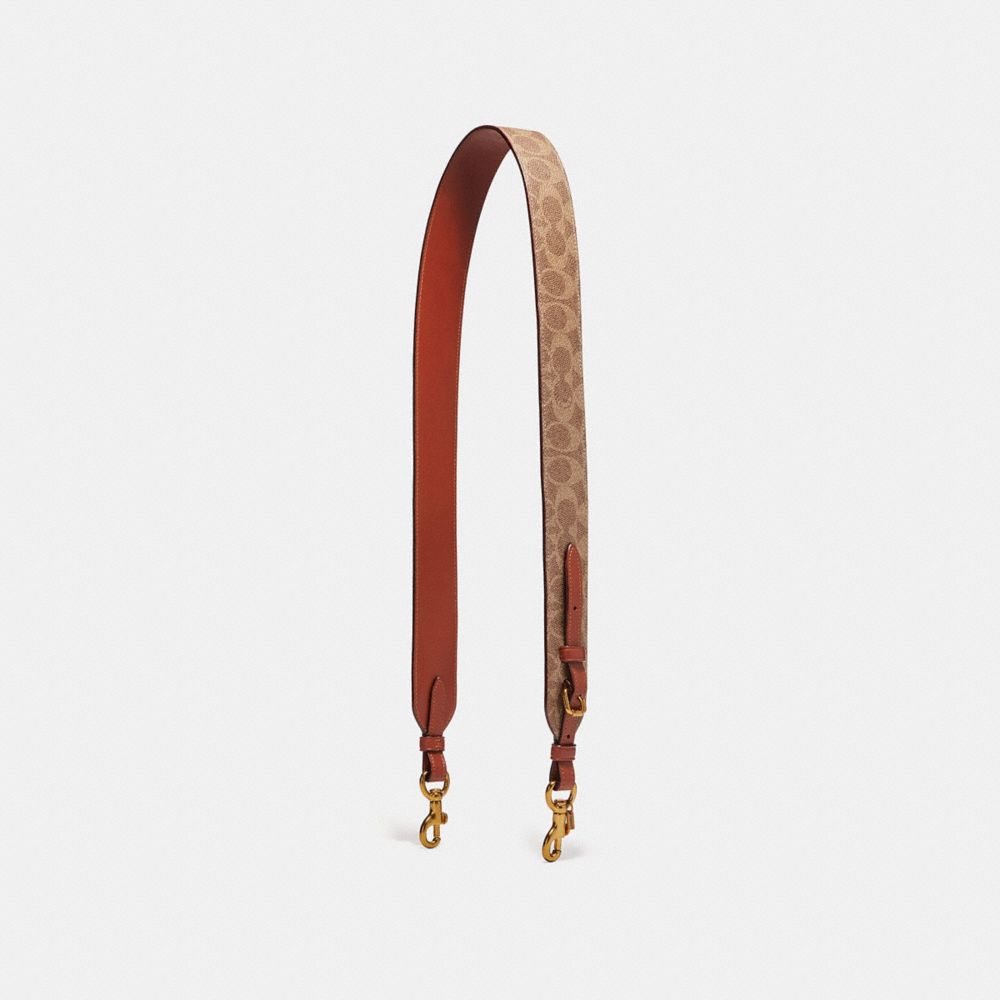 Red Coach Strap In Signature Canvas Women Straps, Charms, and Keyrings | 6475PDGYO