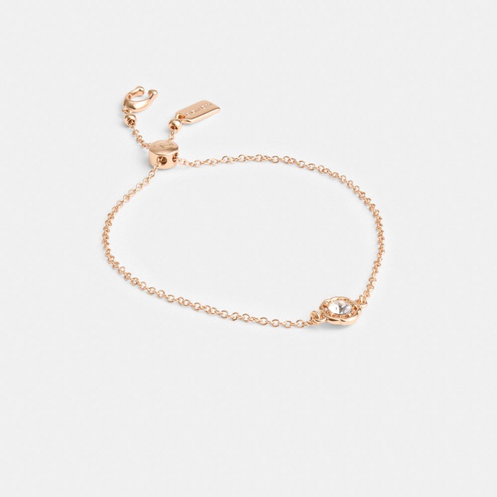 Rose Gold Coach Halo Tea Rose Slider Bracelet Women Jewelry | 2815XSWCV