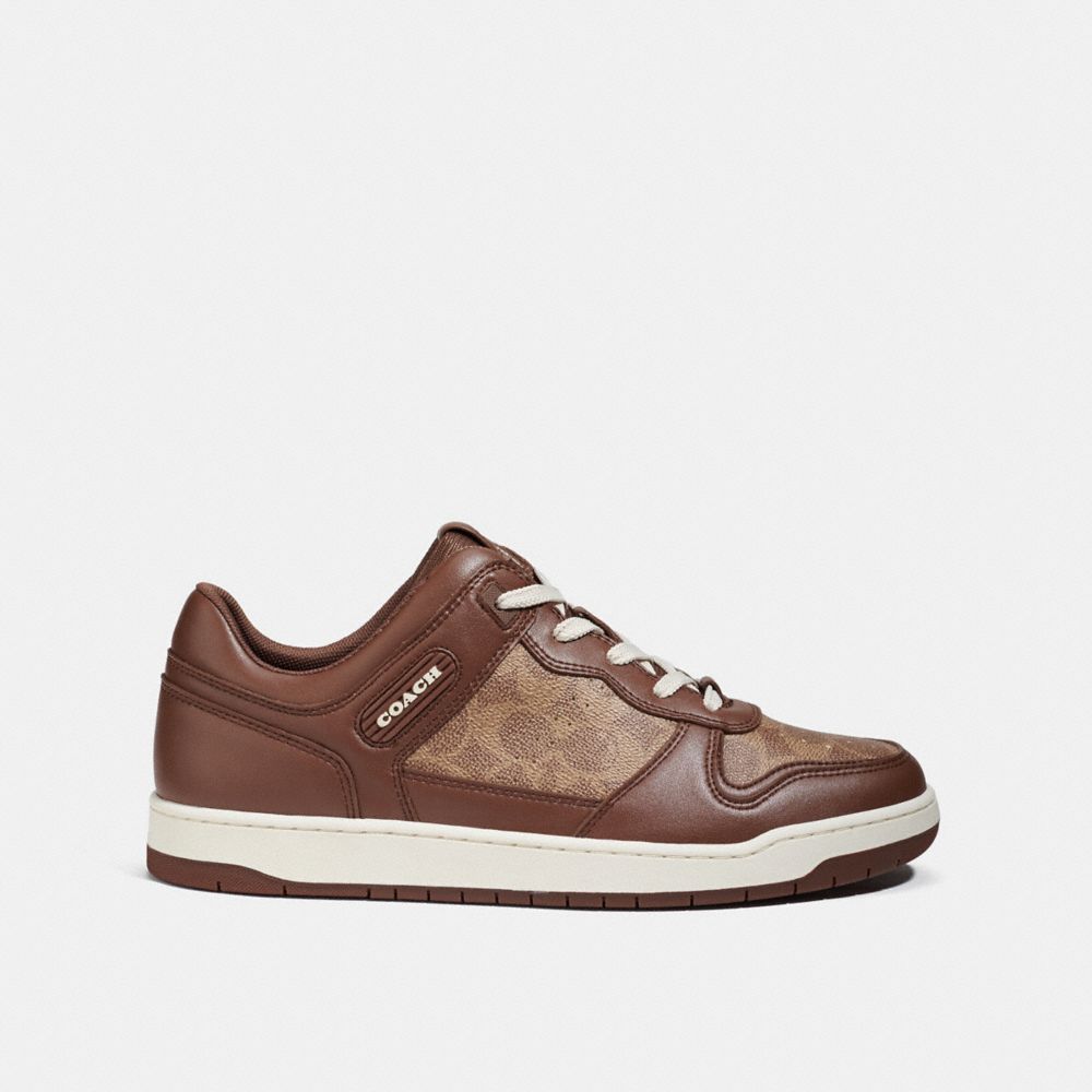 Saddle Coach C201 In Signature Canvas Men Sneakers | 1572LDWVG