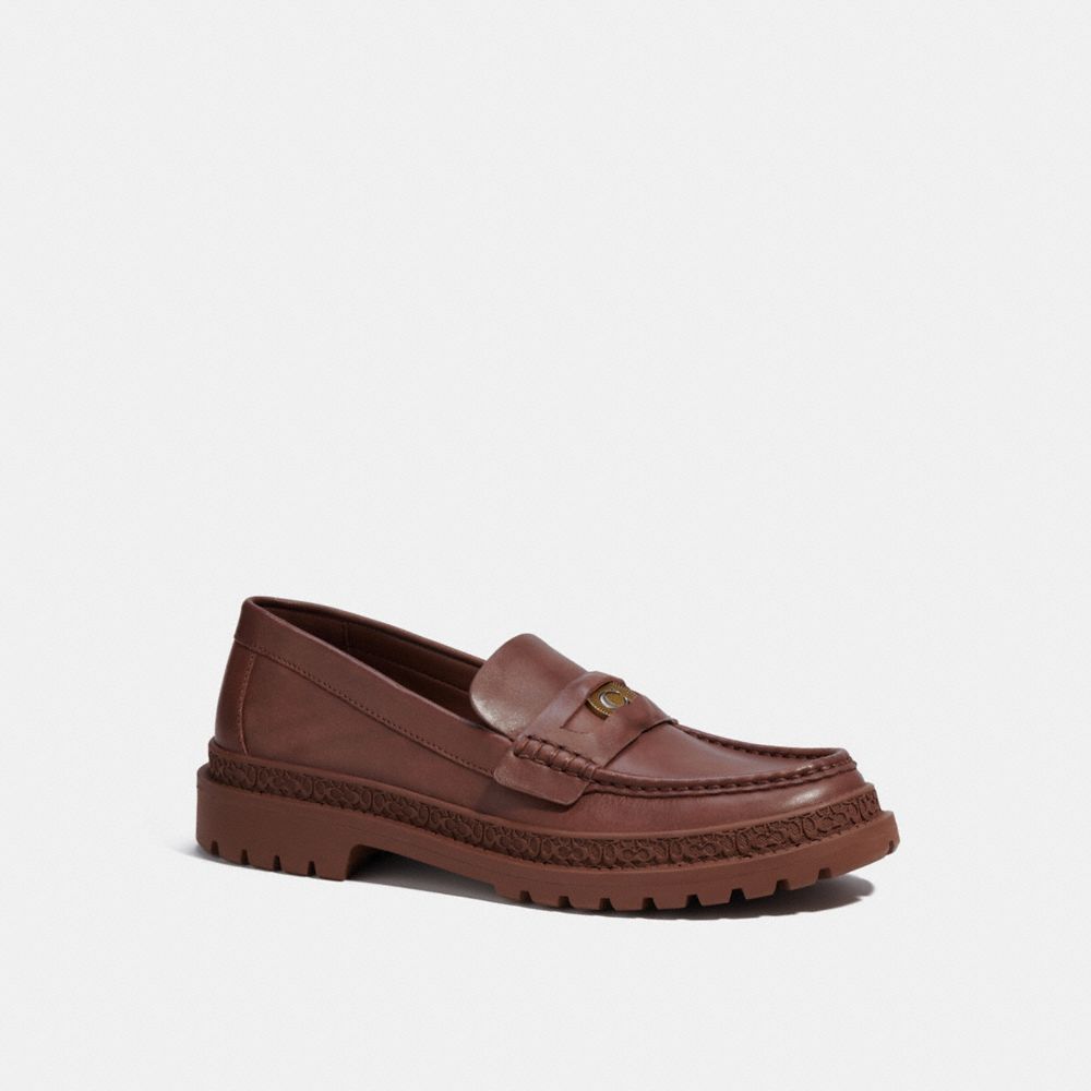 Saddle Coach Loafer With Signature Coin Men Loafers & Drivers | 8153UTPOA