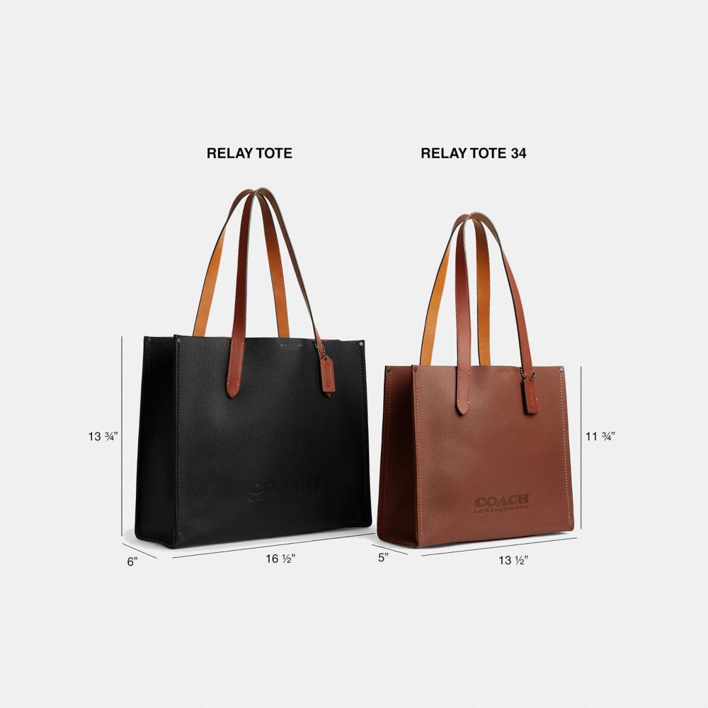 Saddle Coach Relay Tote Bag 34 Men Totes & Duffles | 9167YQDNA