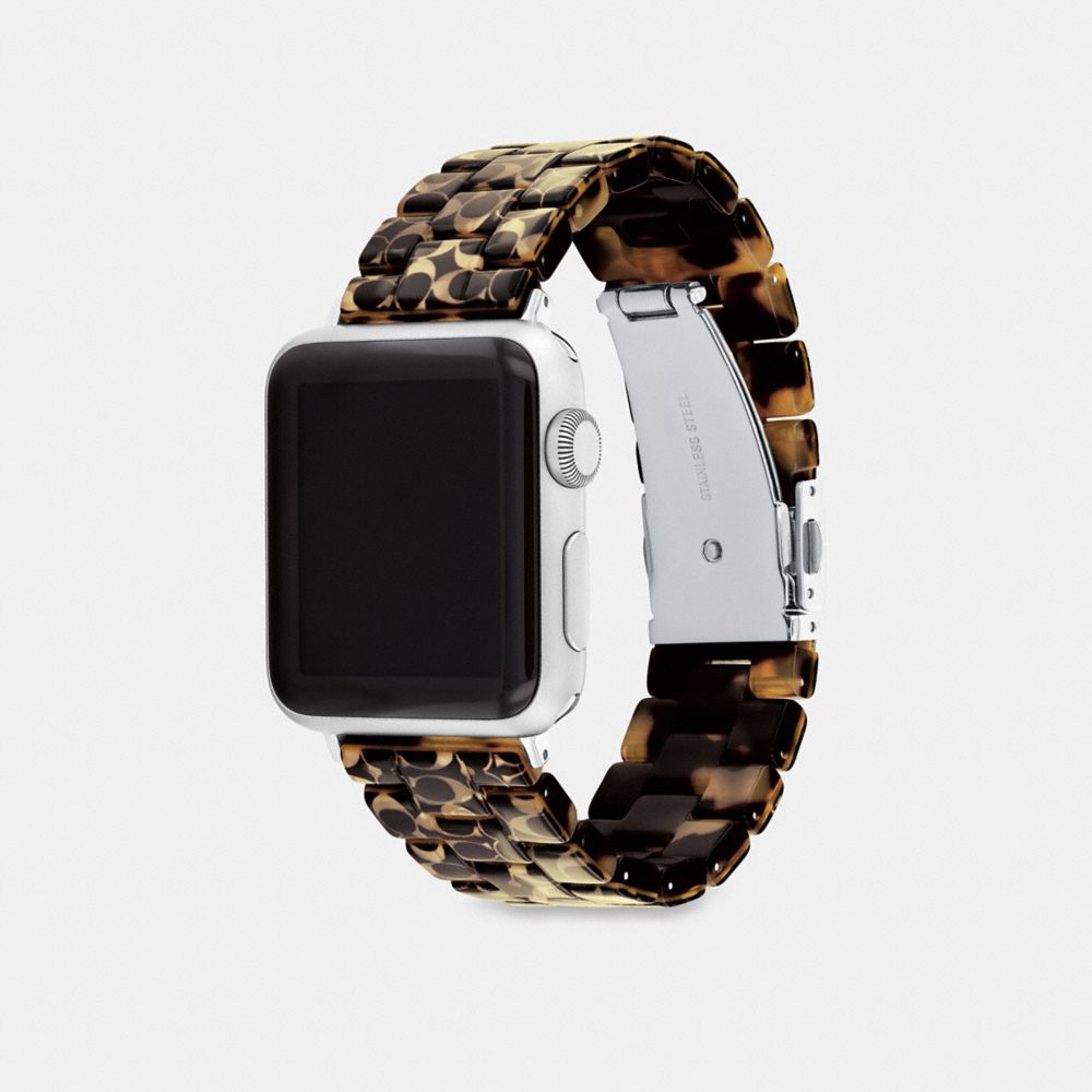 Signature Tortoise Coach Apple Watch® Strap, 38 Mm, 40 Mm And 41 Mm Men Watches | 4971UHLKV