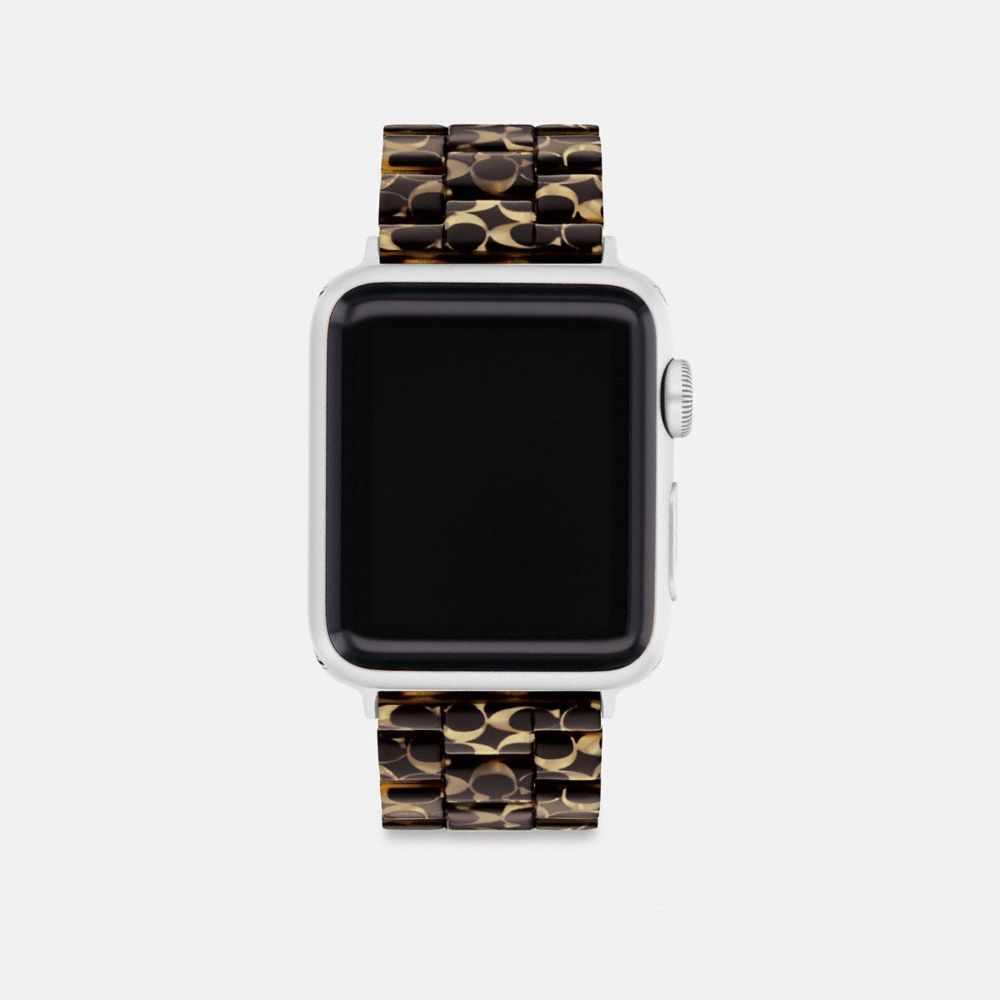 Signature Tortoise Coach Apple Watch® Strap, 38 Mm, 40 Mm And 41 Mm Men Watches | 4971UHLKV