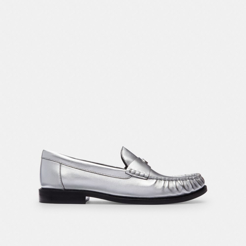 Silver Coach Jolene Loafer Women Flats & Loafers | 9538MFLSV