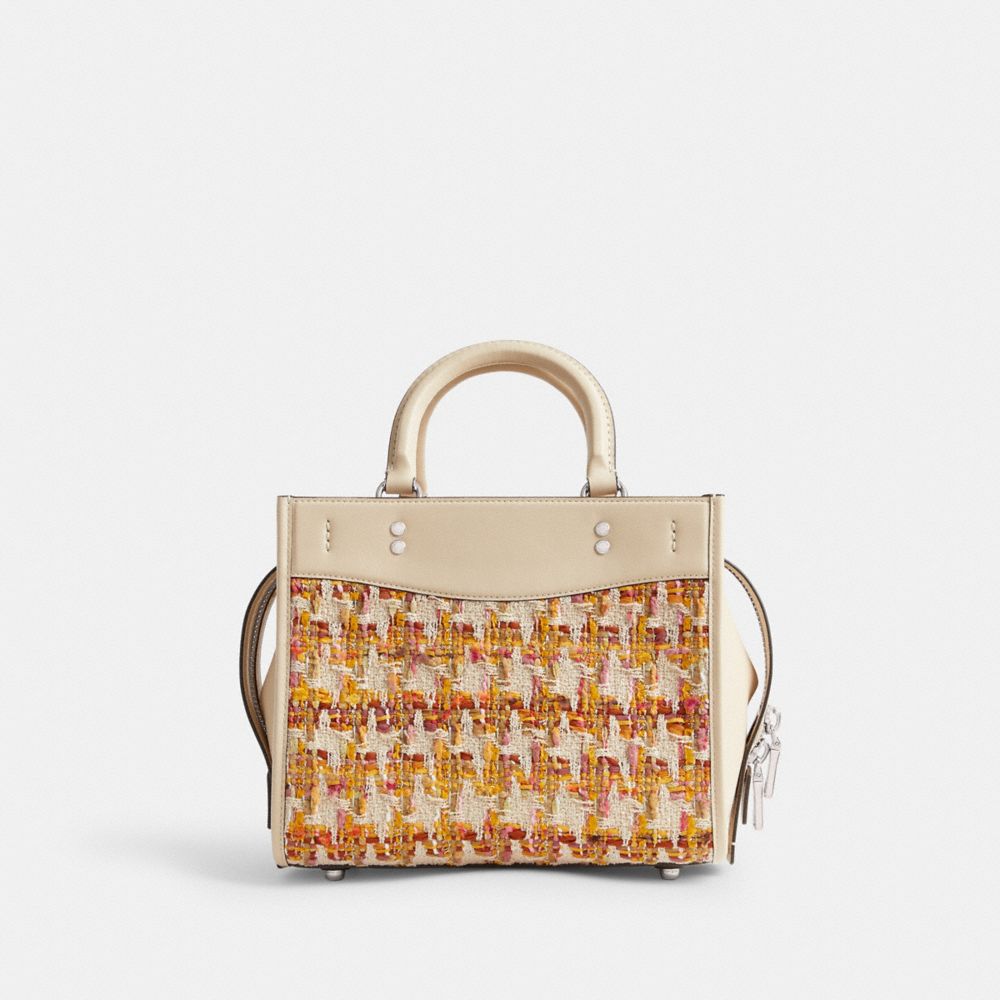 Silver / Multicolor Coach Rogue Bag 25 In Tweed Women Satchels & Top Handles | 1976DOWAQ