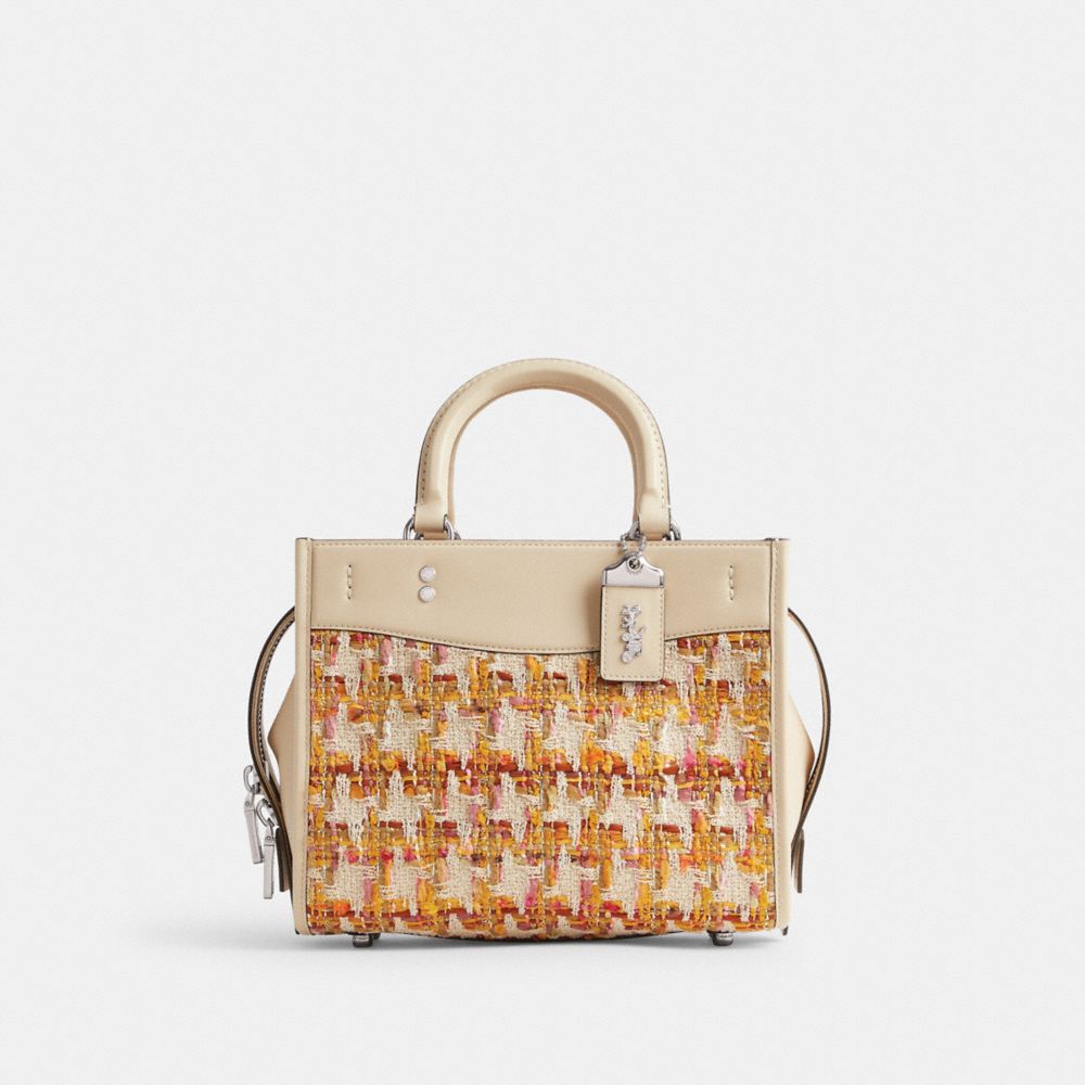 Silver / Multicolor Coach Rogue Bag 25 In Tweed Women Satchels & Top Handles | 1976DOWAQ