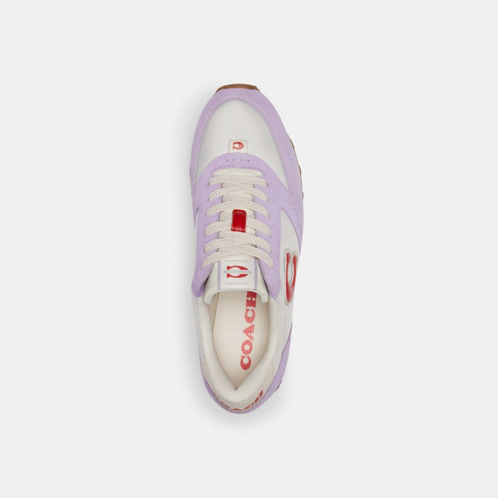 Soft Purple/Multi Coach Runner Women Sneakers | 4132EPDCT