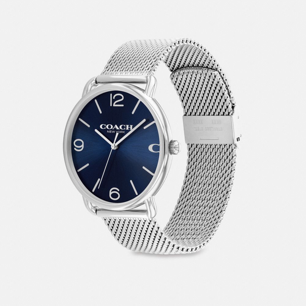 Stainless Steel/ Blue Coach Elliot Watch, 41 Mm Men Watches | 5290GZJFK