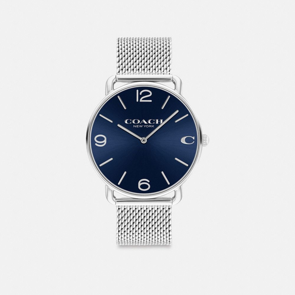 Stainless Steel/ Blue Coach Elliot Watch, 41 Mm Men Watches | 5290GZJFK