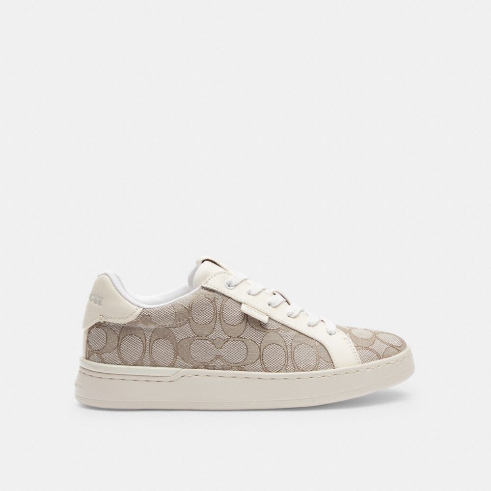 Stone/Chalk Coach Lowline Low Top Women Sneakers | 4628SYRXZ