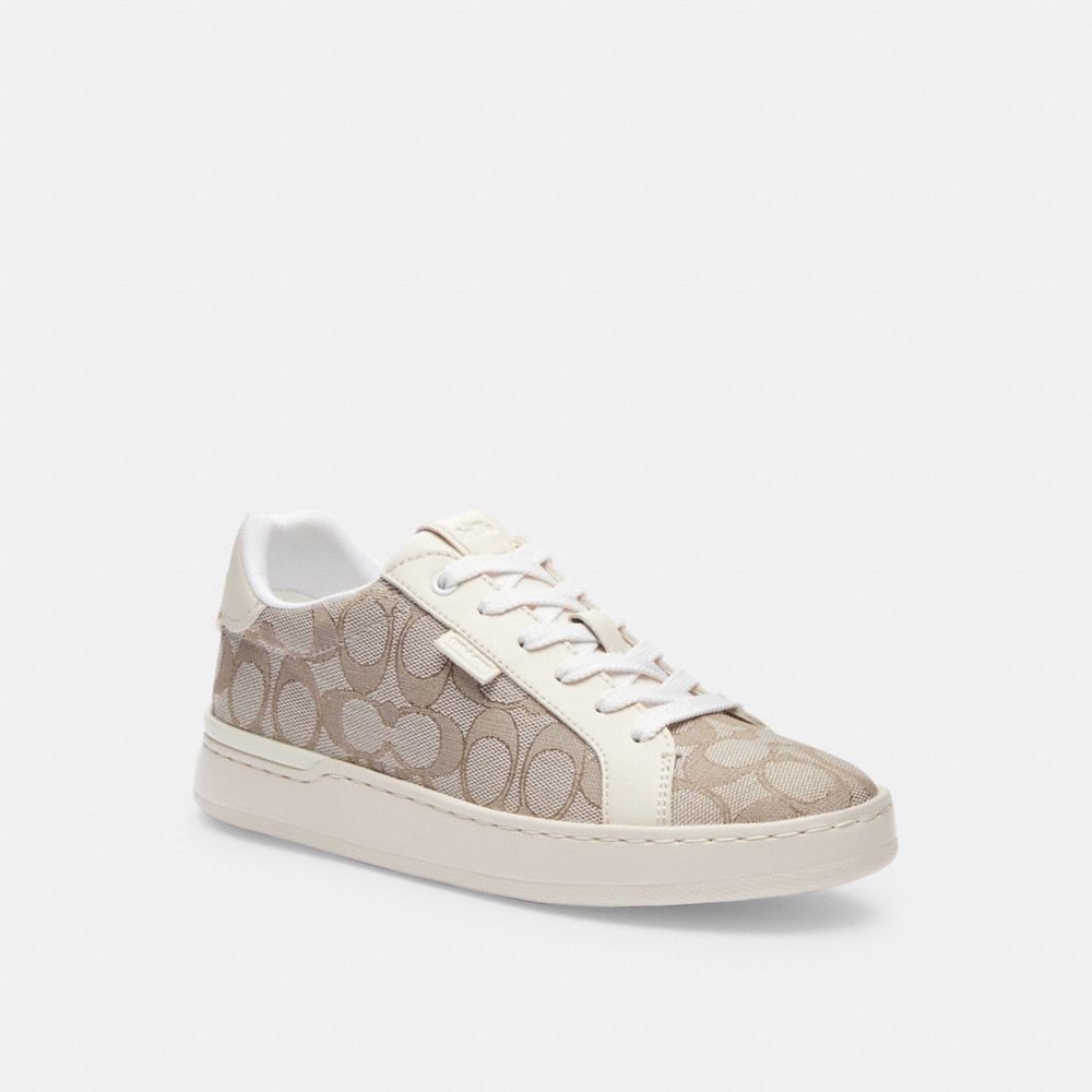 Stone/Chalk Coach Lowline Low Top Women Sneakers | 4628SYRXZ