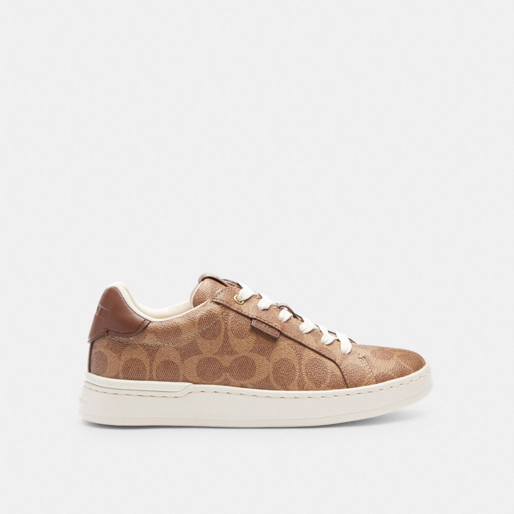 Tan Coach Lowline Luxe Low Top Women Sneakers | 3529AGMCK