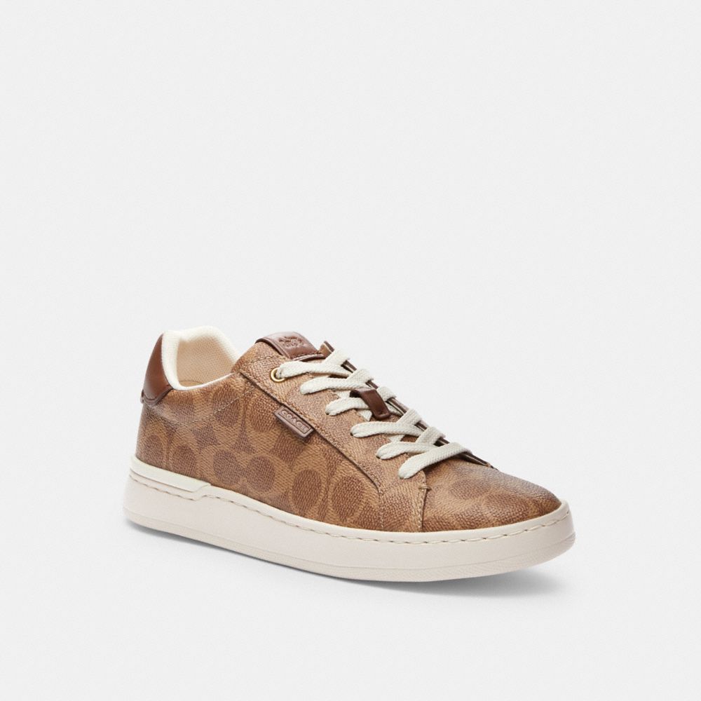 Tan Coach Lowline Luxe Low Top Women Sneakers | 3529AGMCK