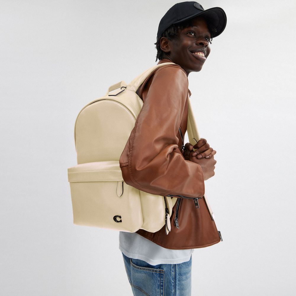 White Coach Hall Men Backpacks | 6805BZWVY