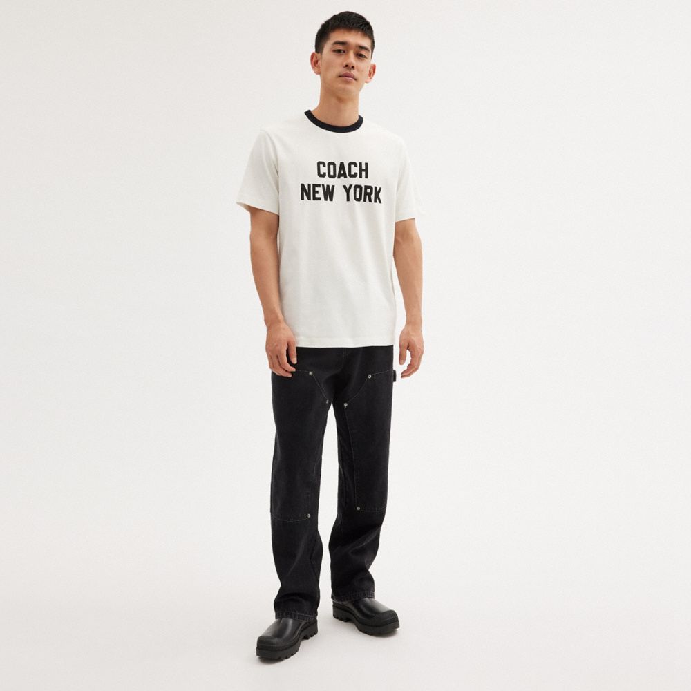 White Coach New York T Shirt Men Tops & Bottoms | 4365FIJQL