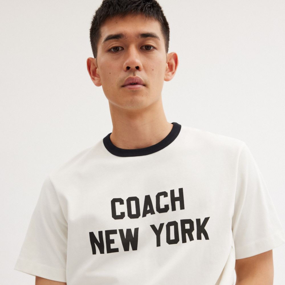 White Coach New York T Shirt Men Tops & Bottoms | 4365FIJQL