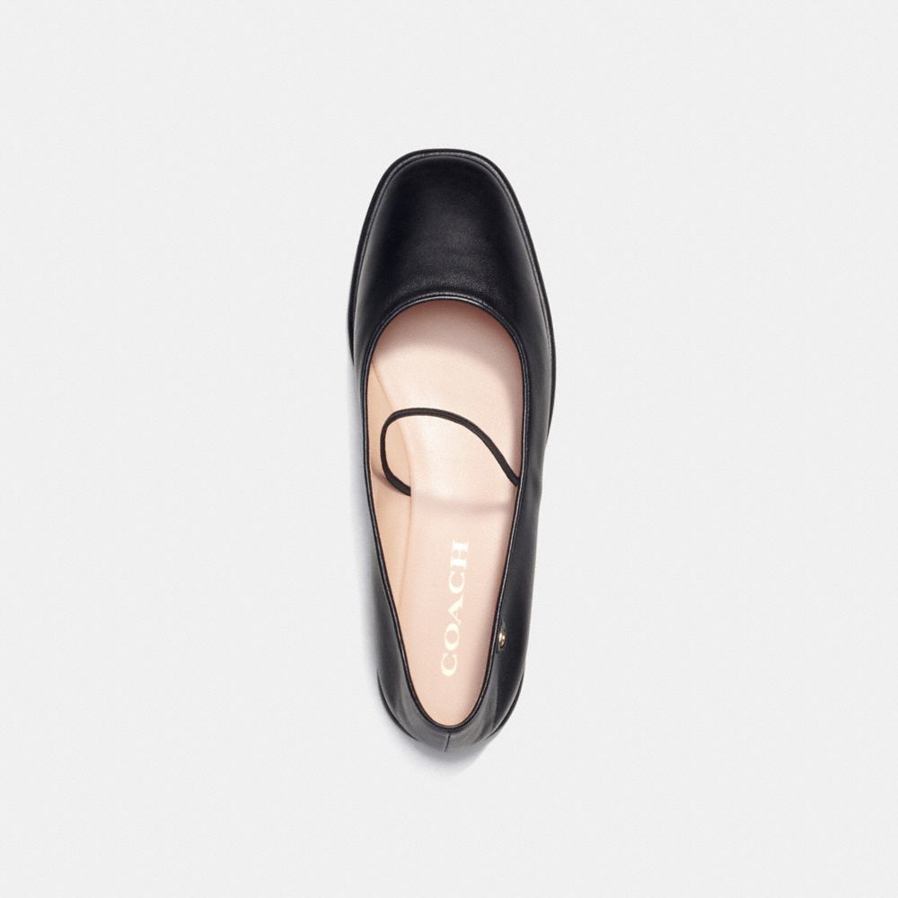 leather/Black Coach Emilia Mary Jane Women Flats & Loafers | 6290MOZSH