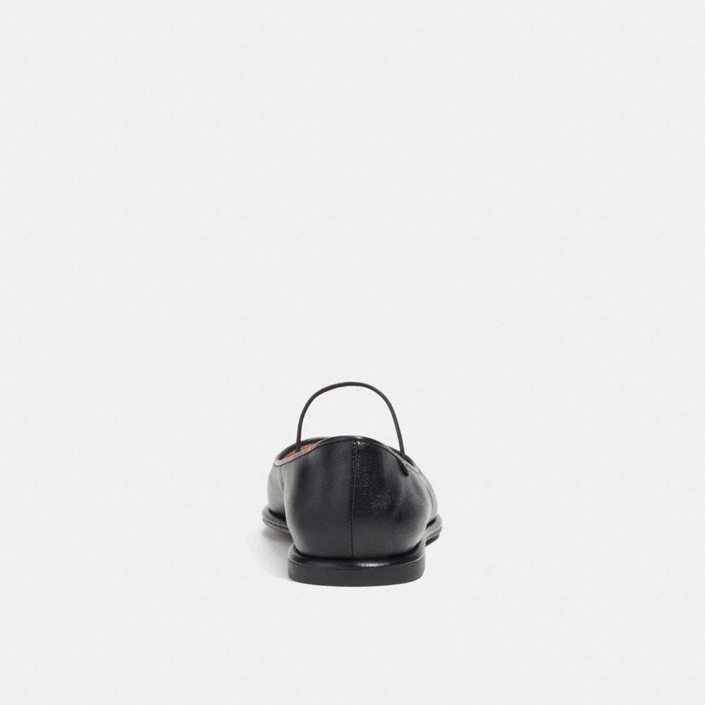 leather/Black Coach Emilia Mary Jane Women Flats & Loafers | 6290MOZSH