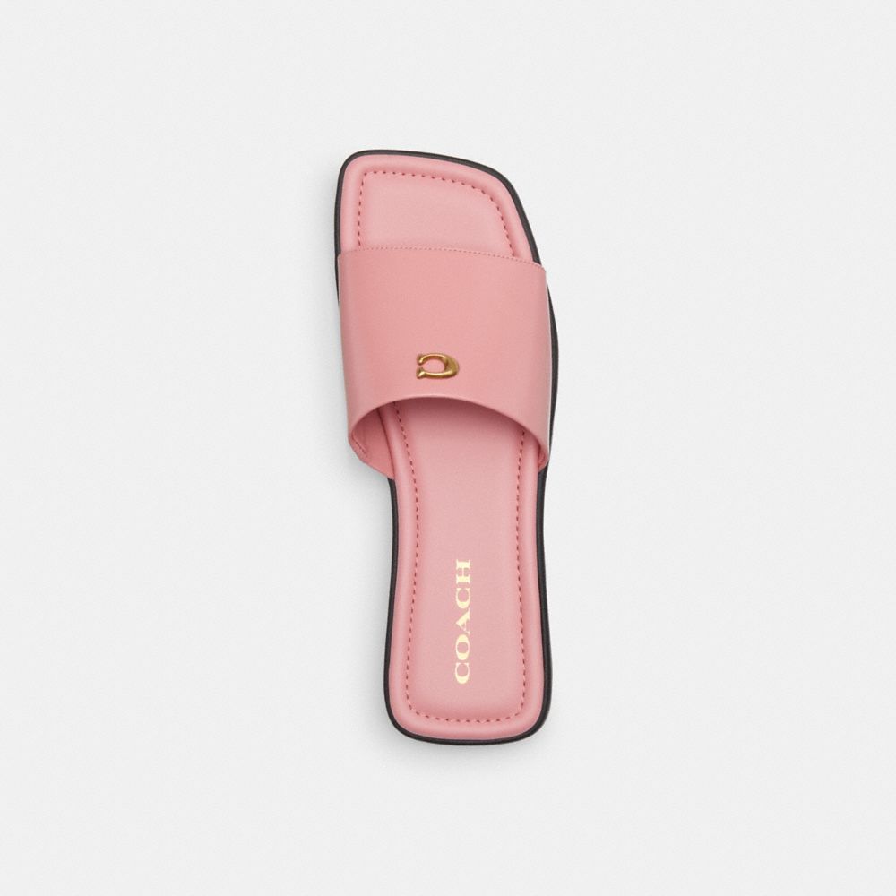 leather/Bubblegum Coach Florence Sandal Women Sandals | 6214MTOWX