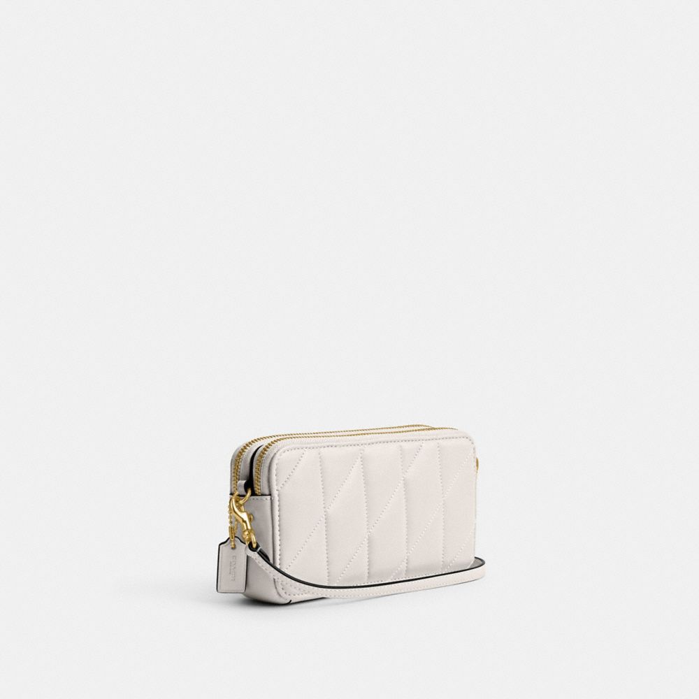 nappa leather/Brass/Chalk Coach Kira With Pillow Quilting Women Crossbody Bags | 5430VAERI