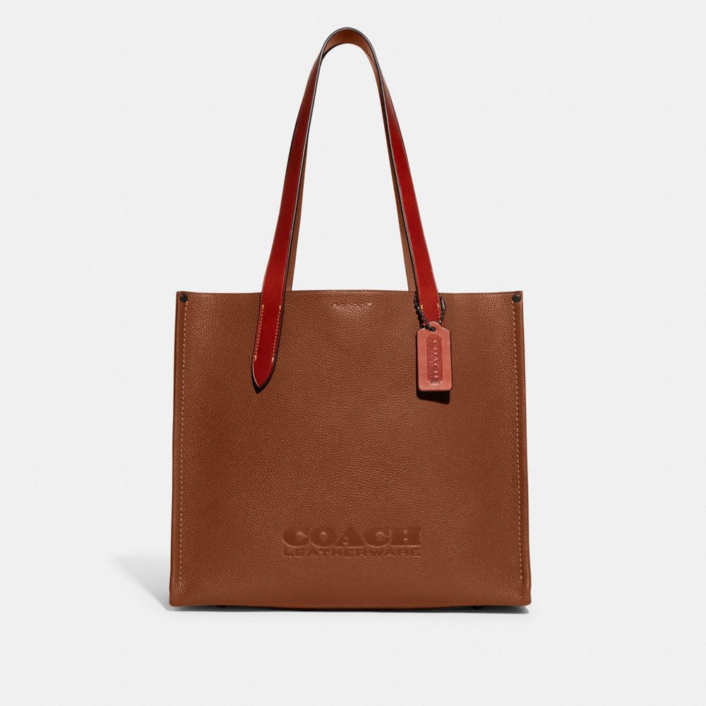 polished pebble leather/1941 Saddle Coach Relay Tote Bag 34 Women Totes & Duffles | 3405RPNJB